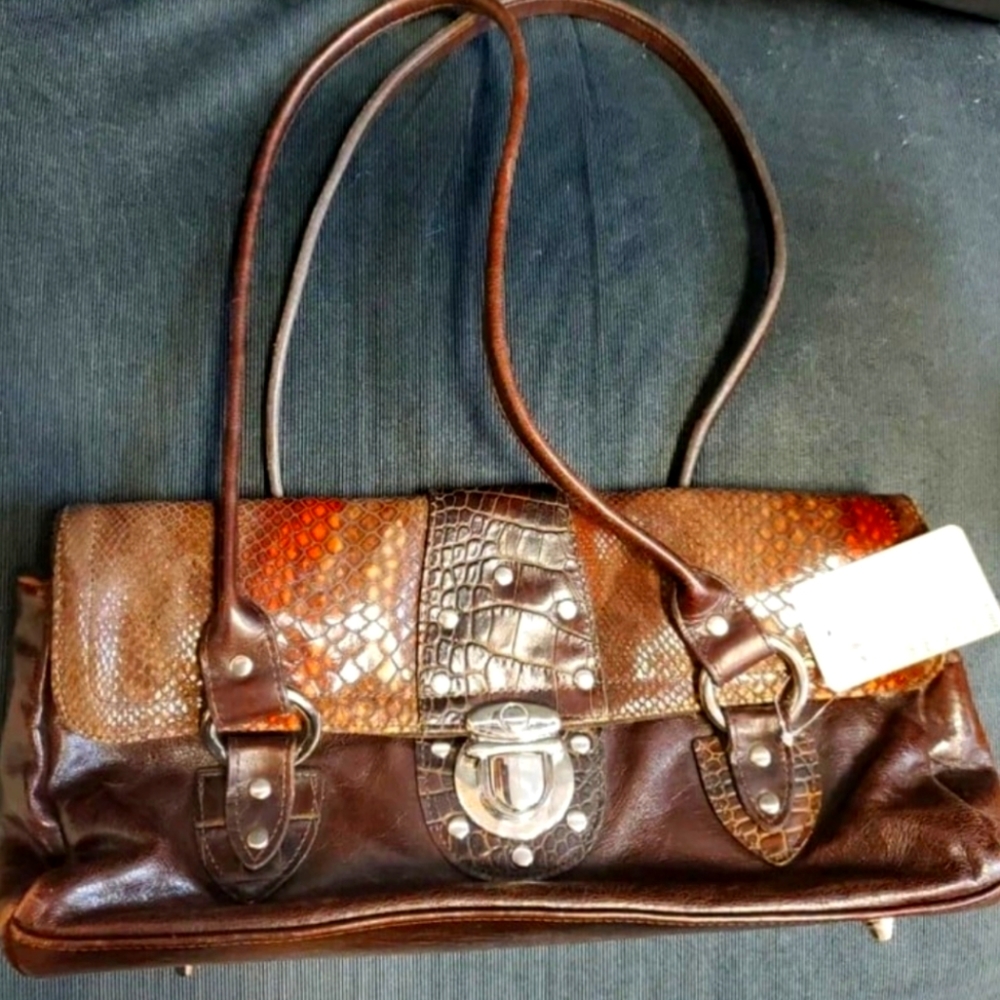 Pietro Alessandro Leather Satchel Style Handbag Purse